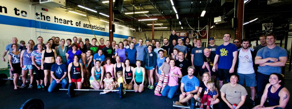 group of athletes in the gym