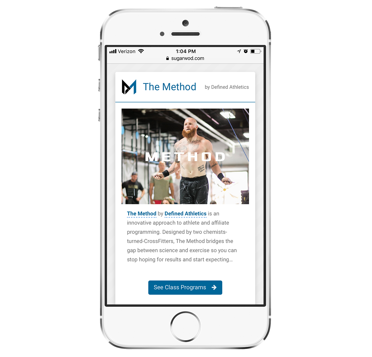 mobile app with program detail