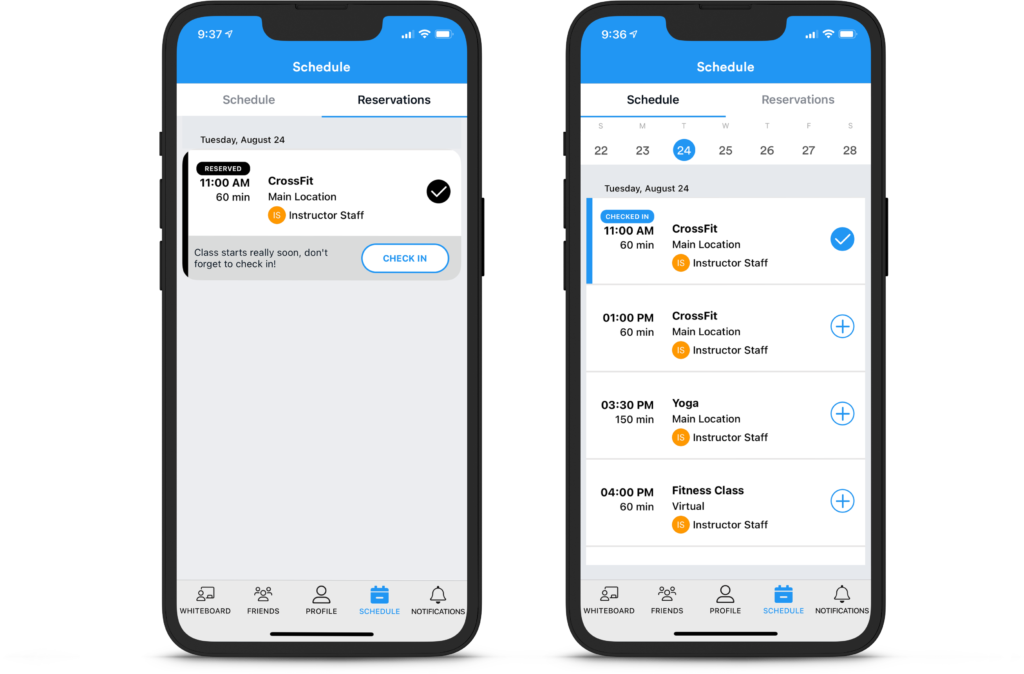 Screenshot of SugarWOD x Zen Planner class scheduling integration