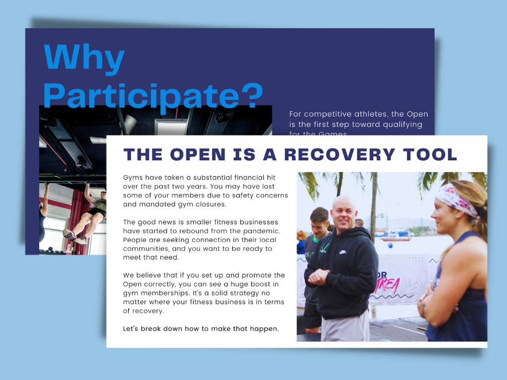 Why participate? The Open is a recovery tool
