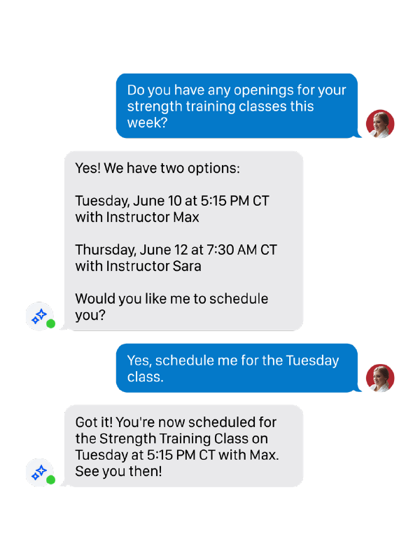 Zen Planner Engage AI helps your gym members with automated conversations.